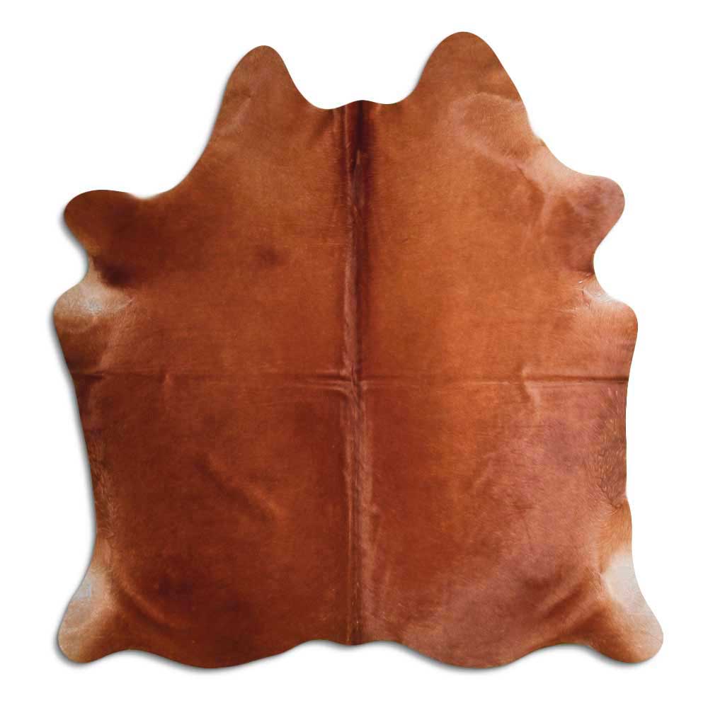 Tappeto in pelle di mucca marrone L