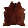 Tappeto in pelle di mucca marrone M