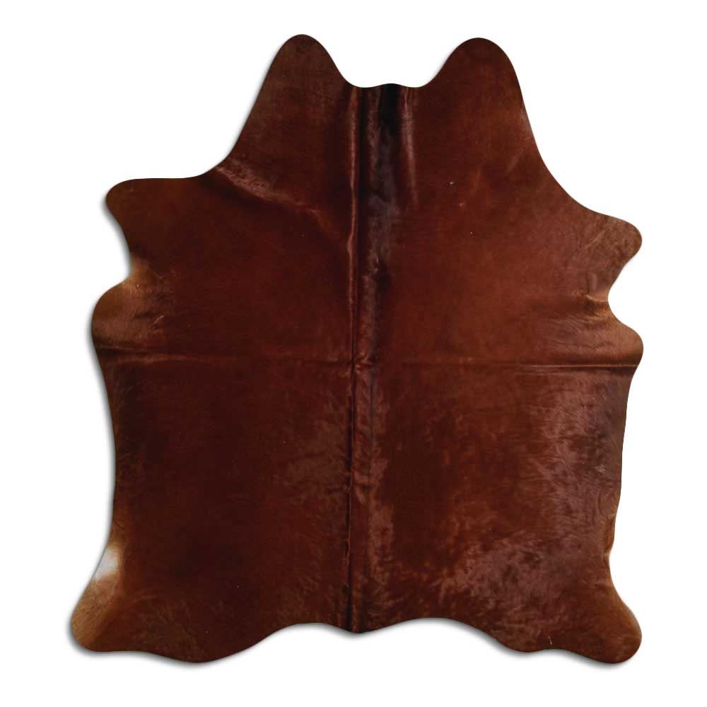 Tappeto in pelle di mucca marrone M