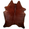 Brown cowhide rug L