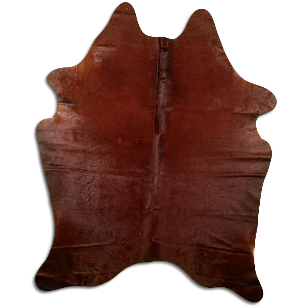 Brown cowhide rug L