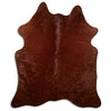 Tappeto in pelle di mucca marrone L