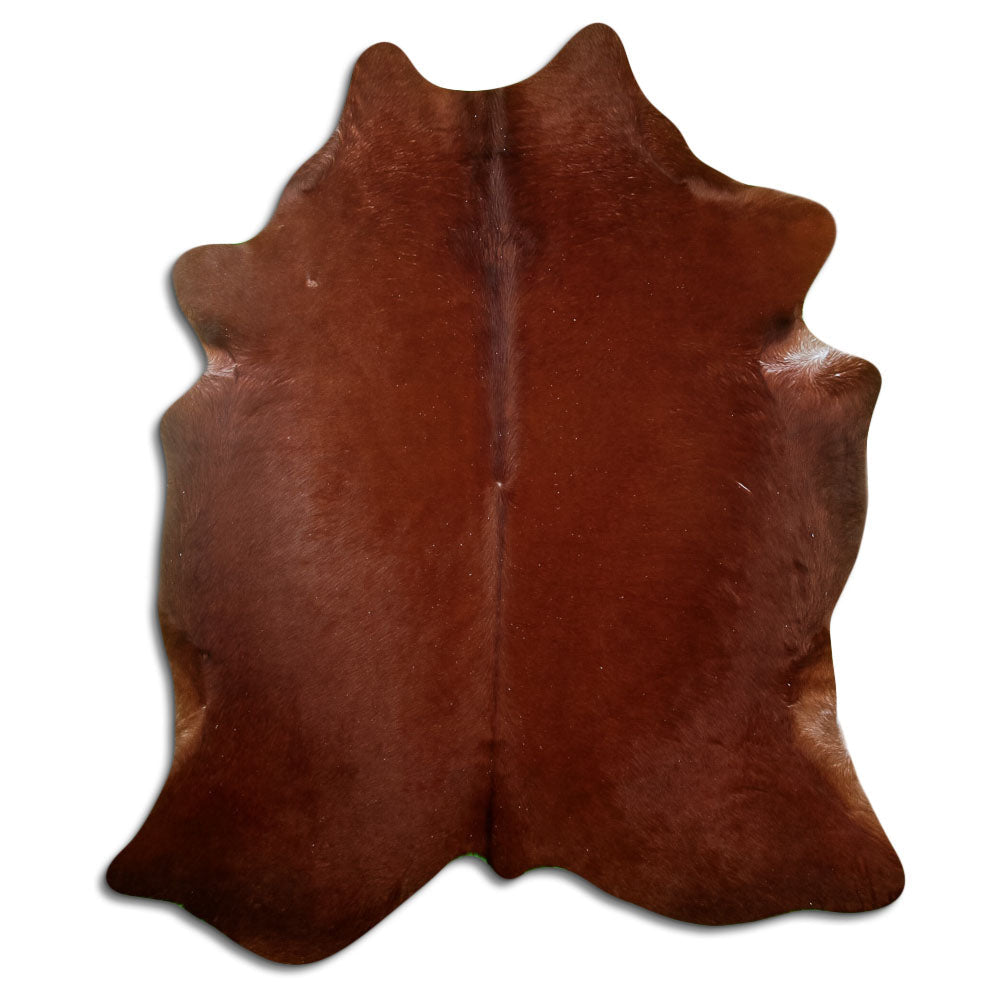 Tappeto in pelle di mucca marrone L