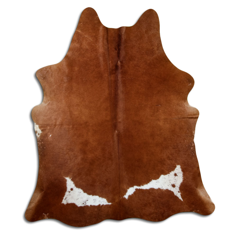 Tappeto in pelle di mucca marrone L