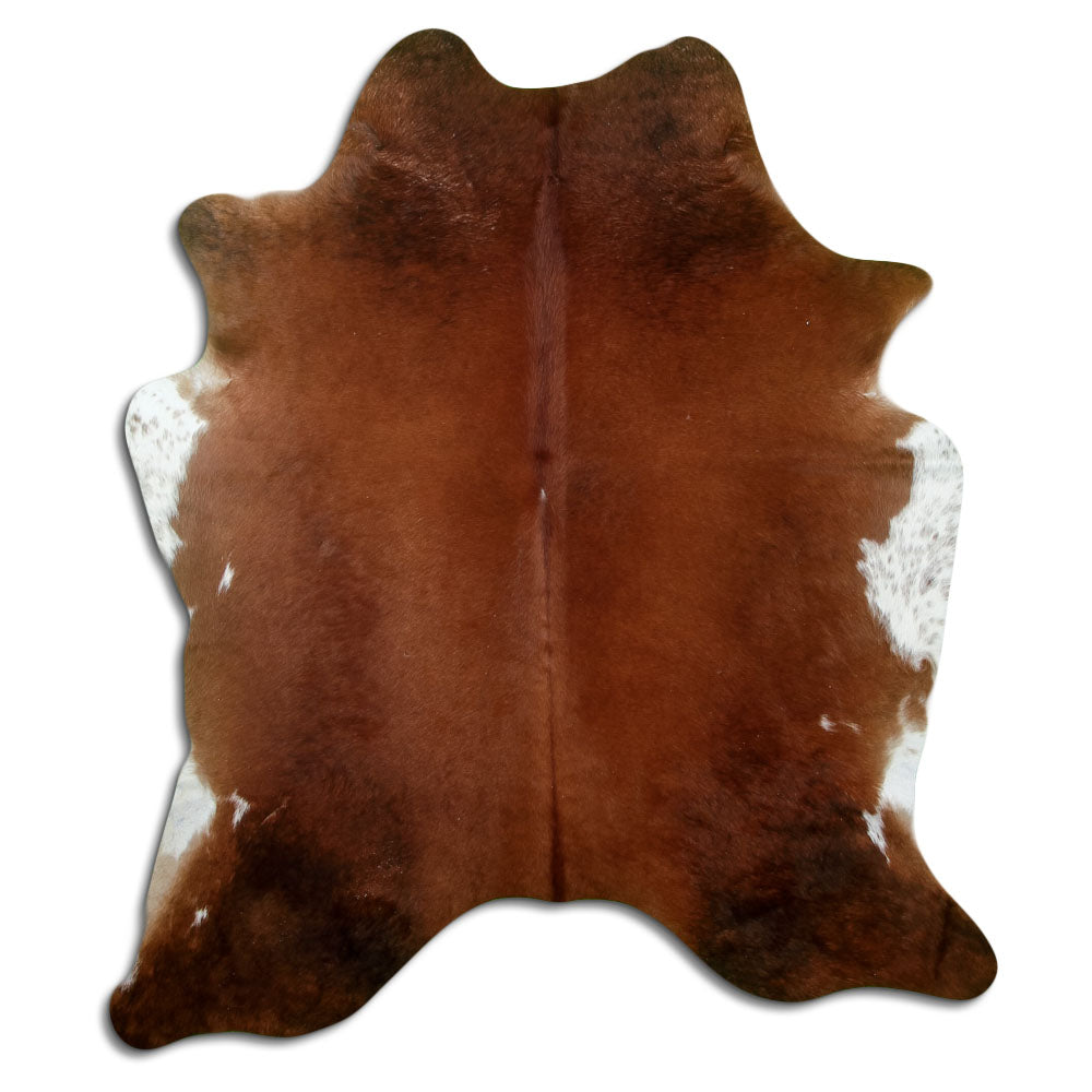 Tappeto in pelle di mucca marrone L