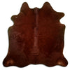 Tappeto in pelle di mucca marrone M