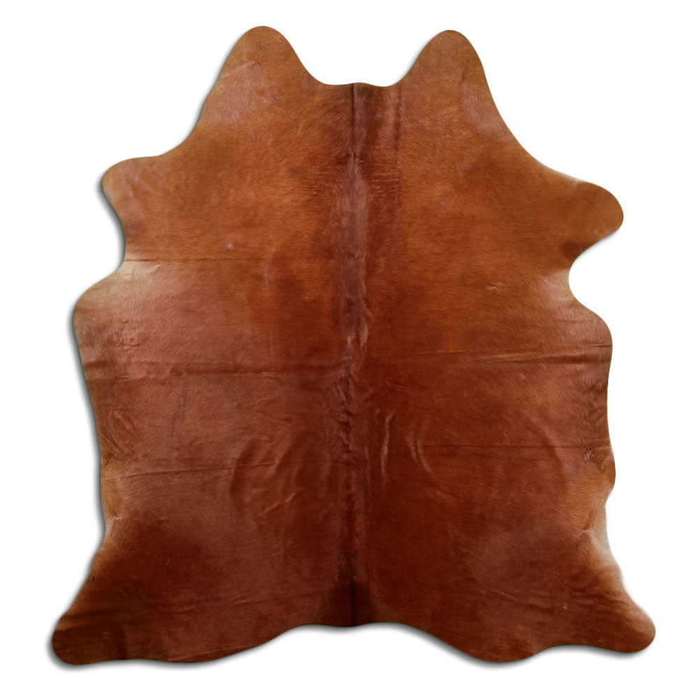 Tappeto in pelle di mucca marrone M