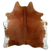 Tappeto in pelle di mucca marrone M