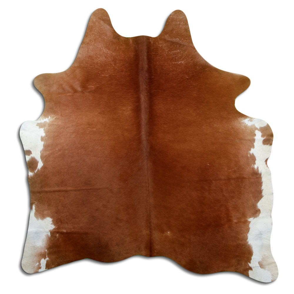 Tappeto in pelle di mucca marrone M