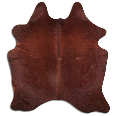 Brown cowhide rug L