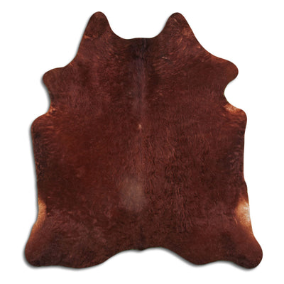 Brown cowhide rug L