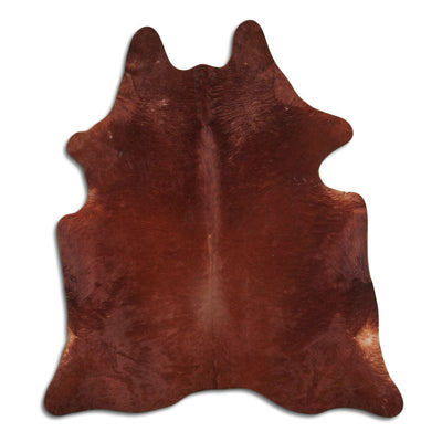 Brown cowhide rug L