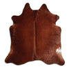 Tappeto in pelle di mucca marrone L