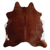Tappeto in pelle di mucca marrone M