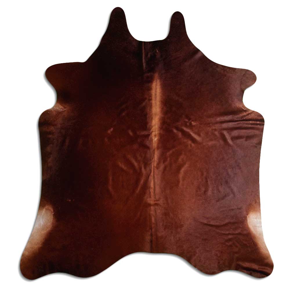 Brown cowhide rug XL