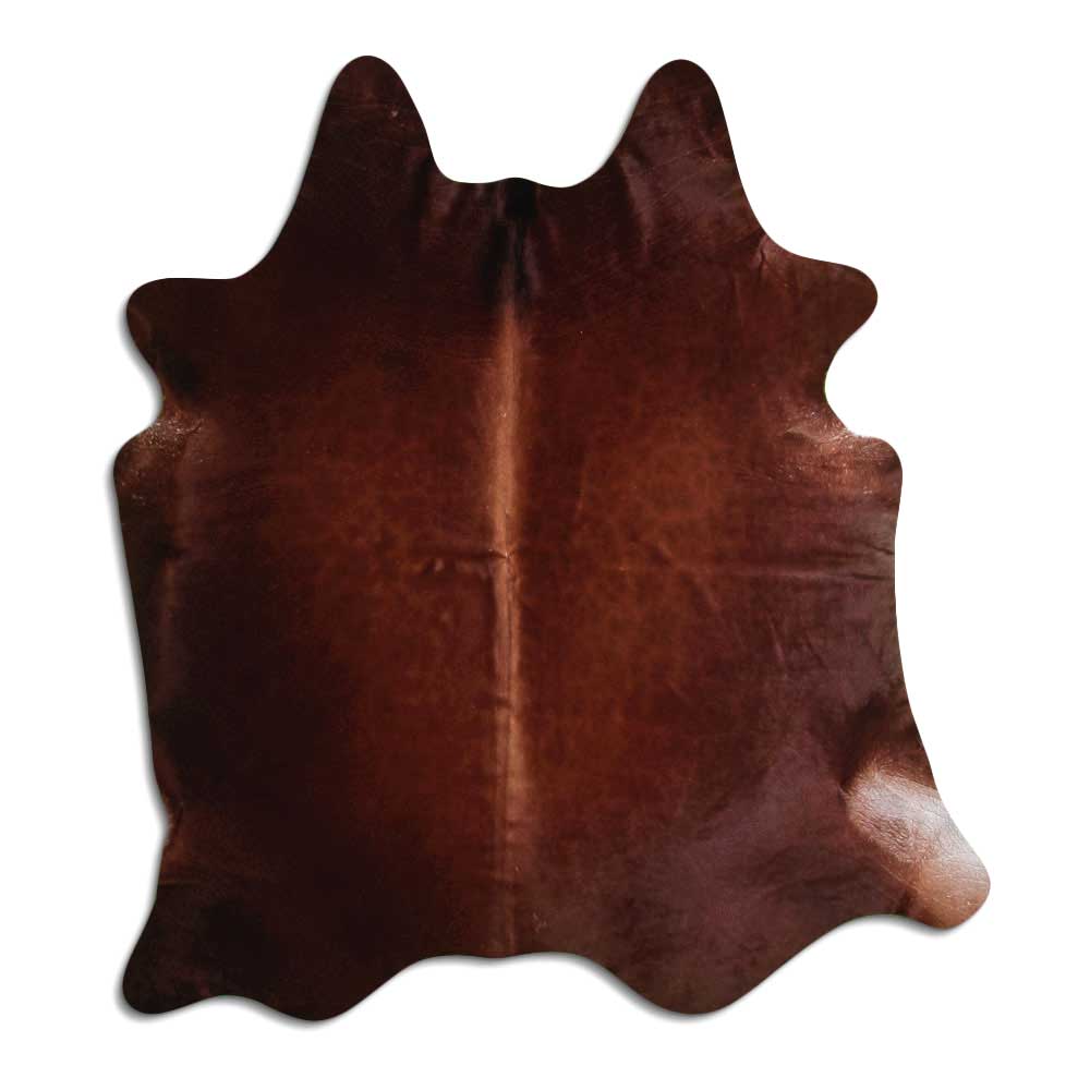 Tappeto in pelle di mucca marrone L