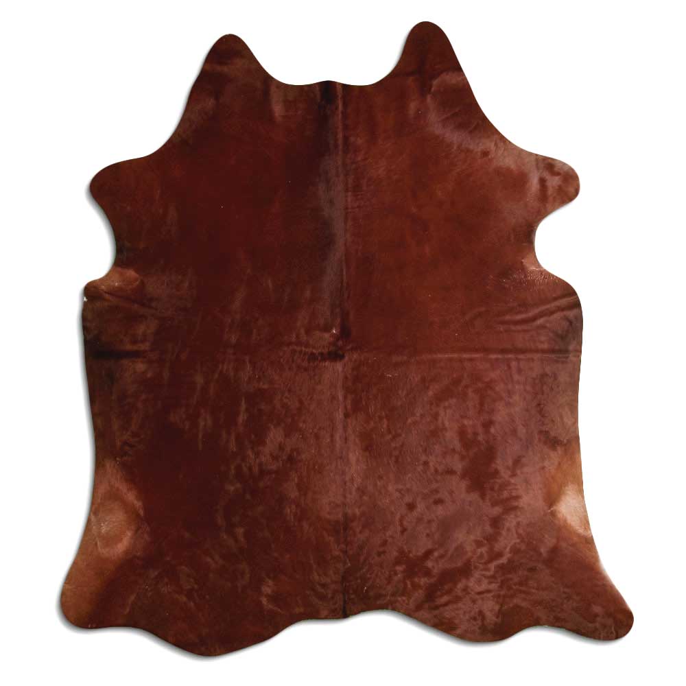 Tappeto in pelle di mucca marrone XL