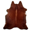 Brown cowhide rug L