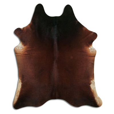 Brown cowhide rug XXL