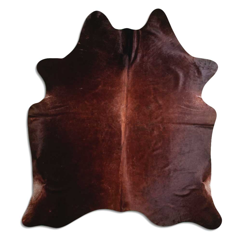 Tappeto in pelle di mucca marrone XL