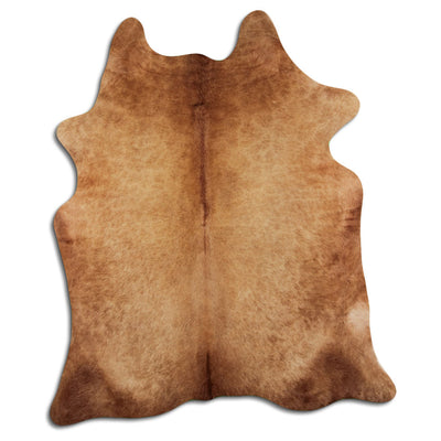 Brown cowhide rug L