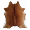Brown cowhide rug L