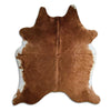 Brown cowhide rug L