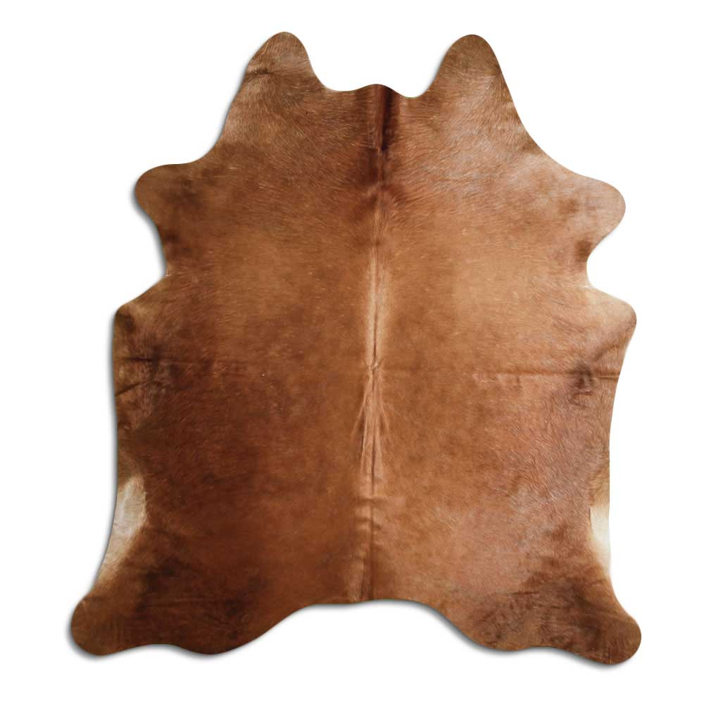 Tappeto in pelle di mucca marrone L
