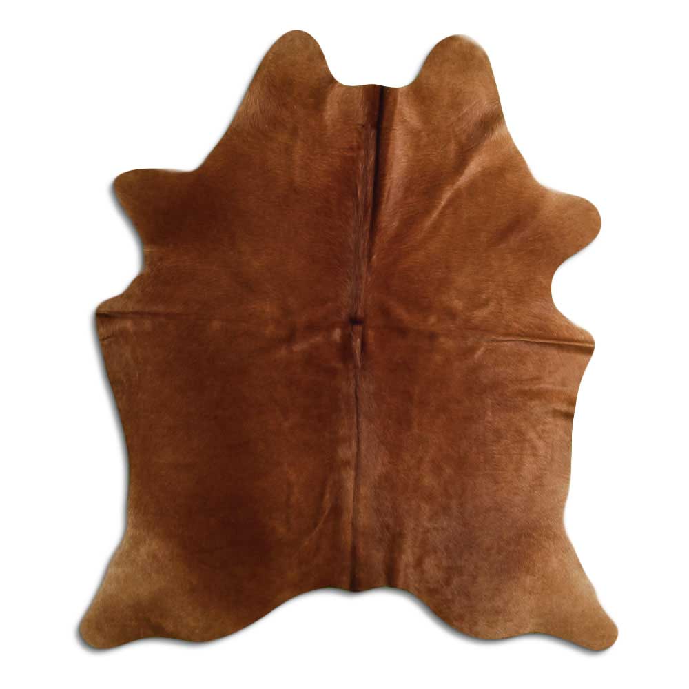 Brown cowhide rug M