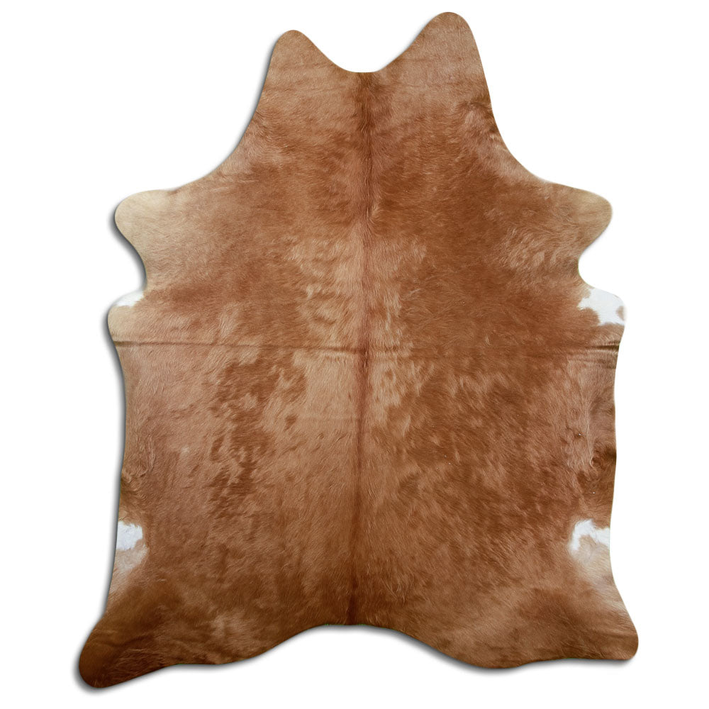 Brown cowhide rug L