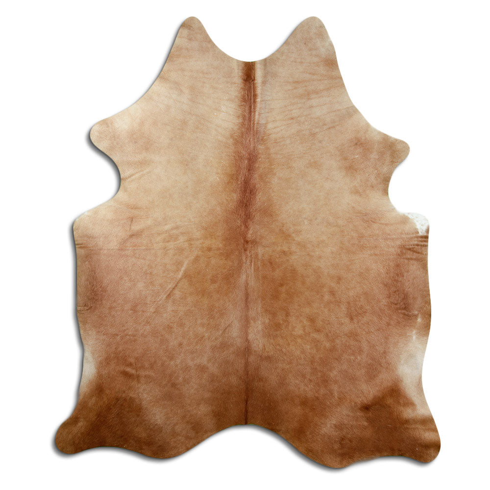 Tappeto in pelle di mucca marrone L