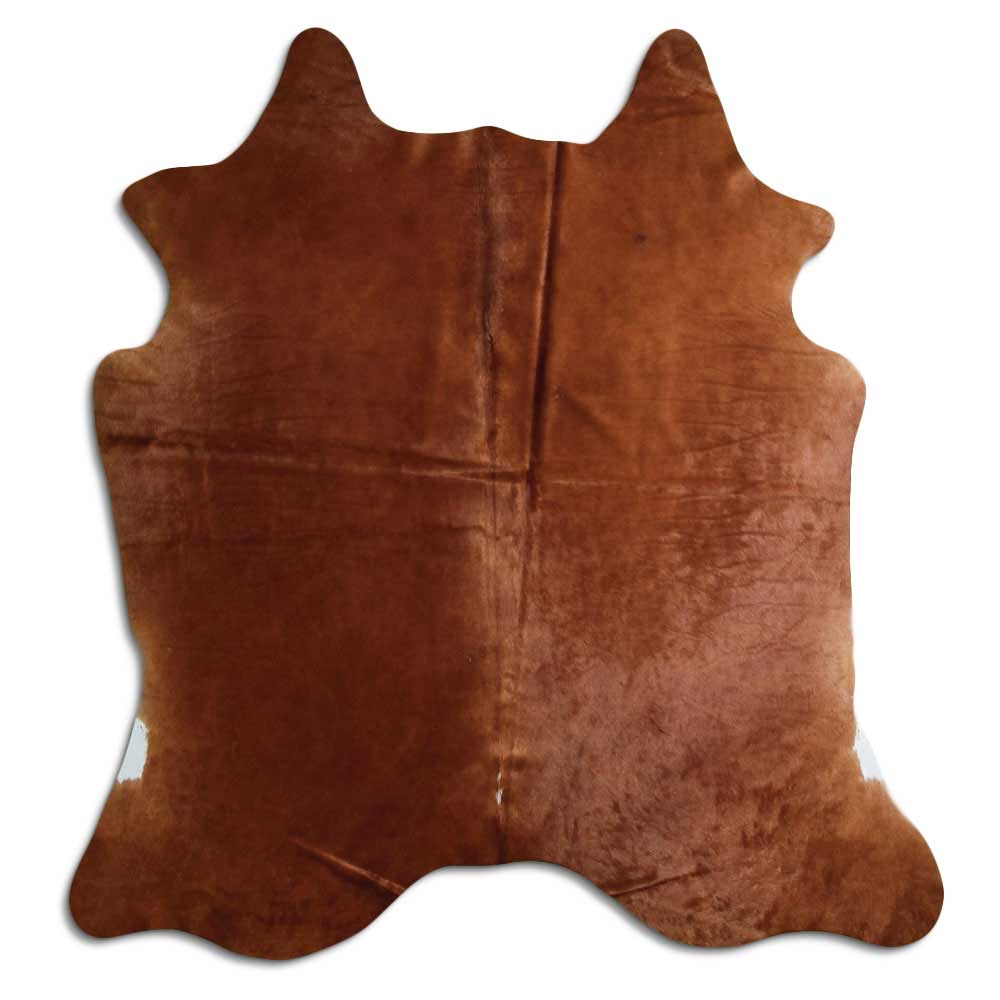 Tappeto in pelle di mucca marrone L