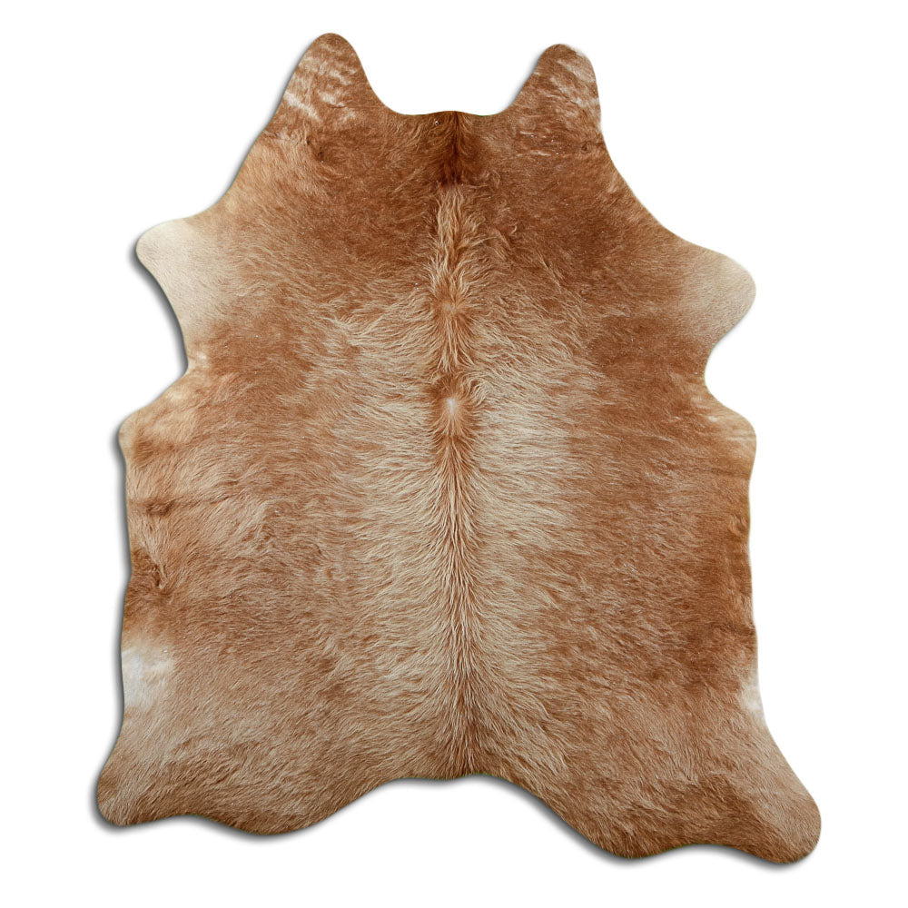 Brown cowhide rug L
