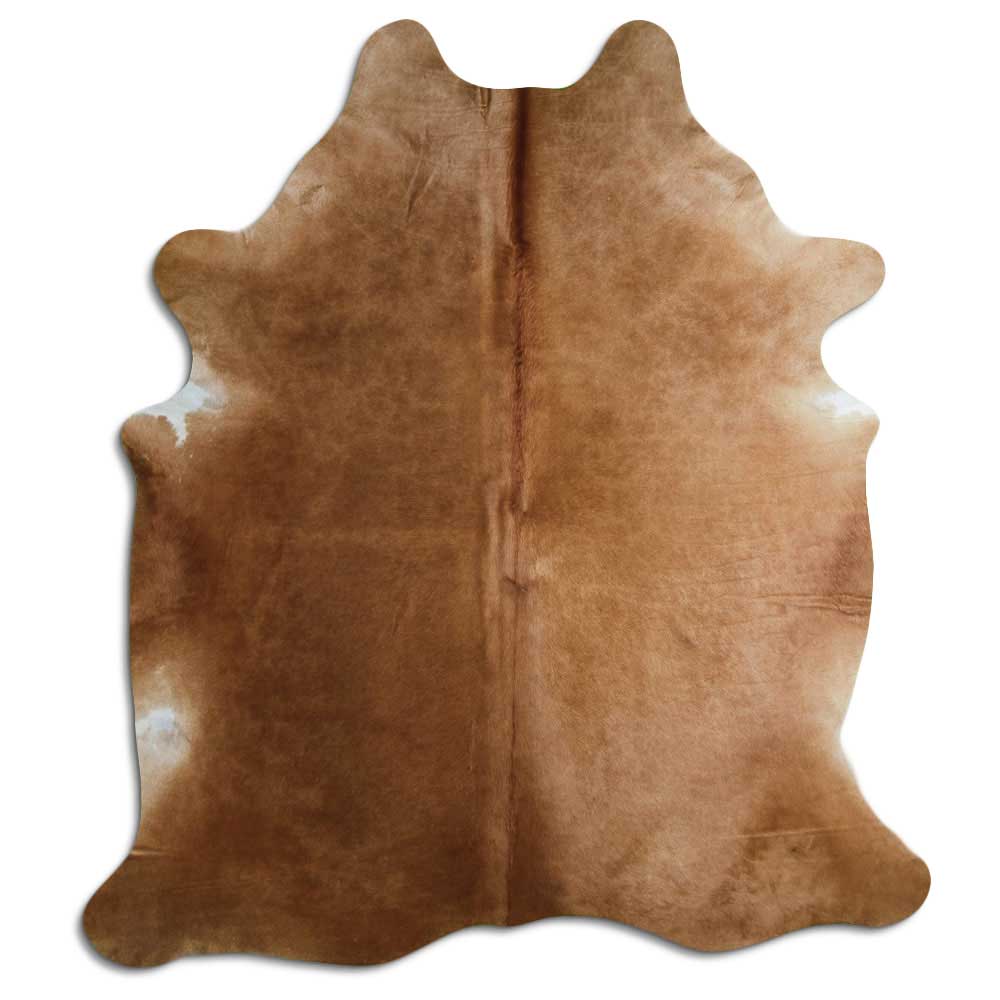 Tappeto in pelle di mucca marrone XL