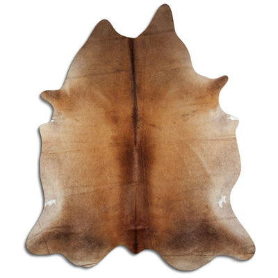 Brown cowhide rug XXXL