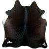 Tappeto in pelle di mucca marrone M