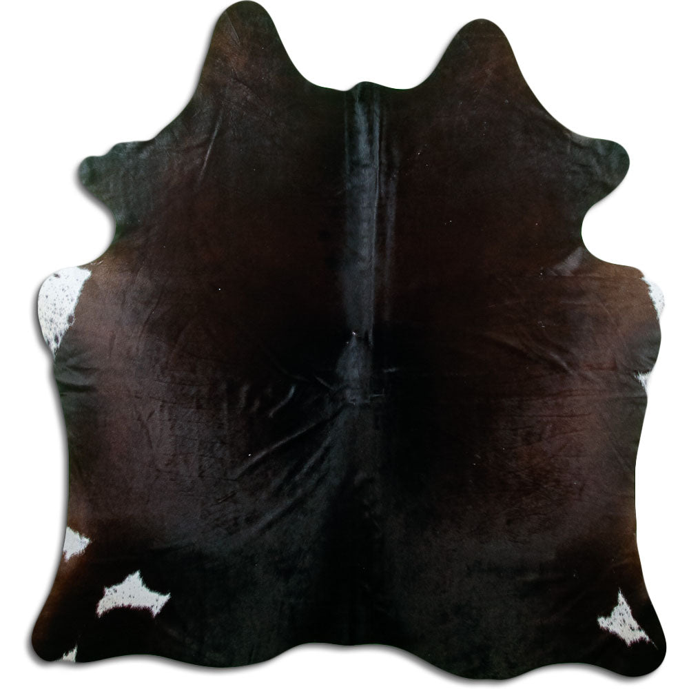 Tappeto in pelle di mucca marrone M