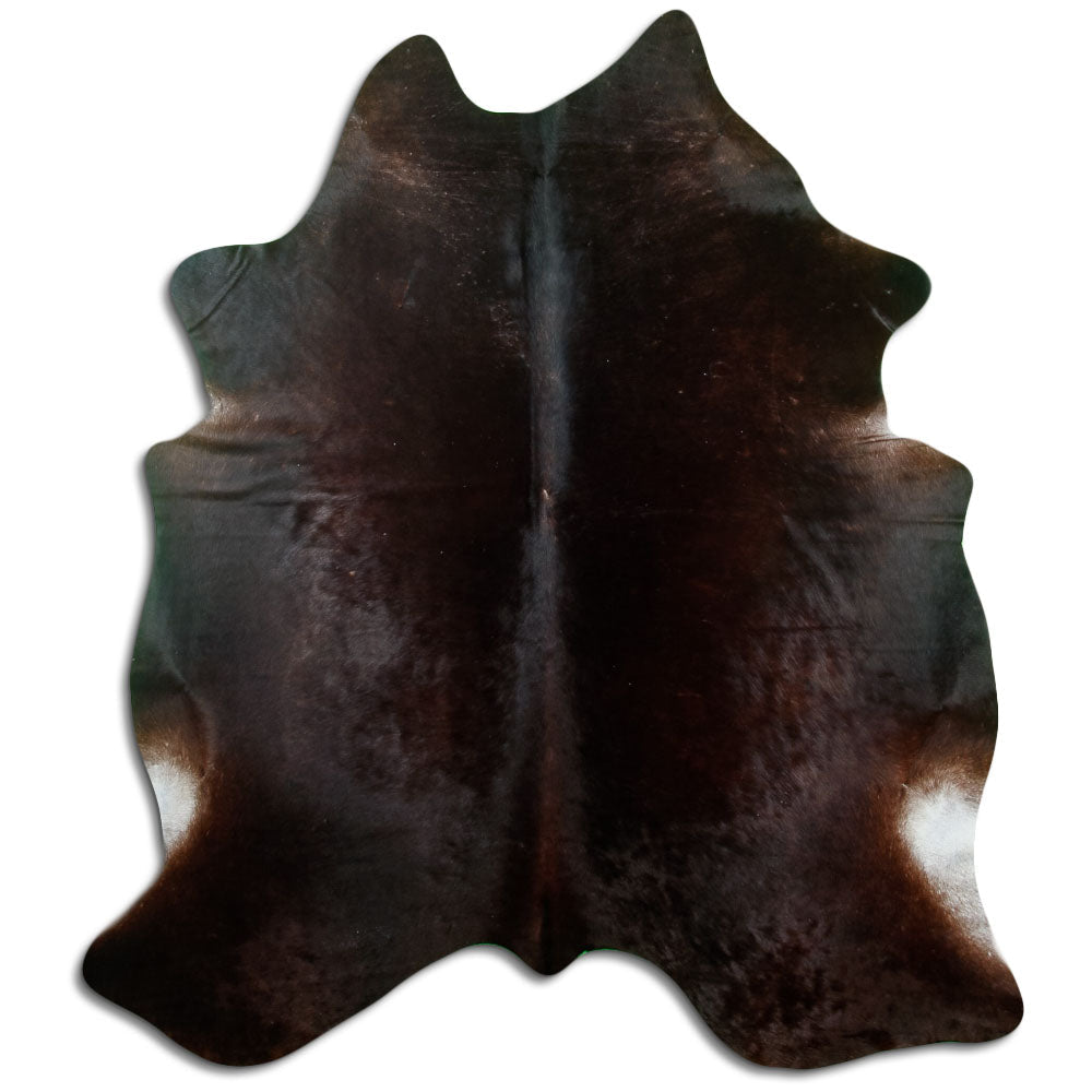 Brown cowhide rug L