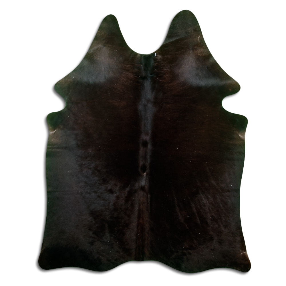Brown cowhide rug M