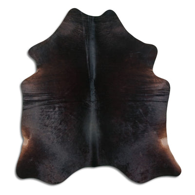 Brown cowhide rug L