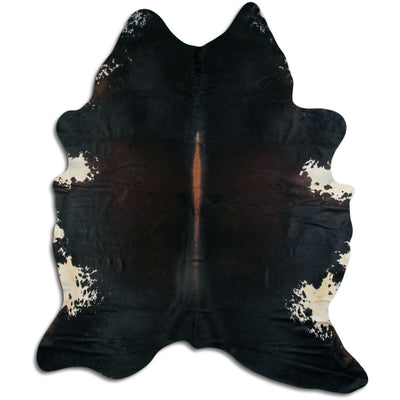 Brown cowhide rug XXXL