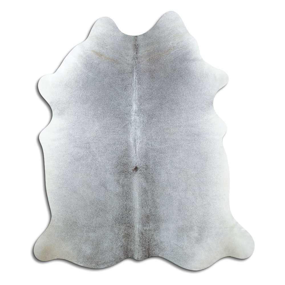 Grey cowhide rug L