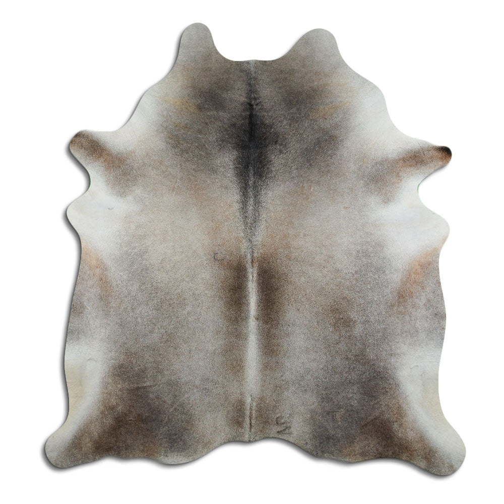 Tappeto in pelle di mucca grigia XL