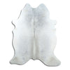 Tappeto in pelle di mucca grigia XL