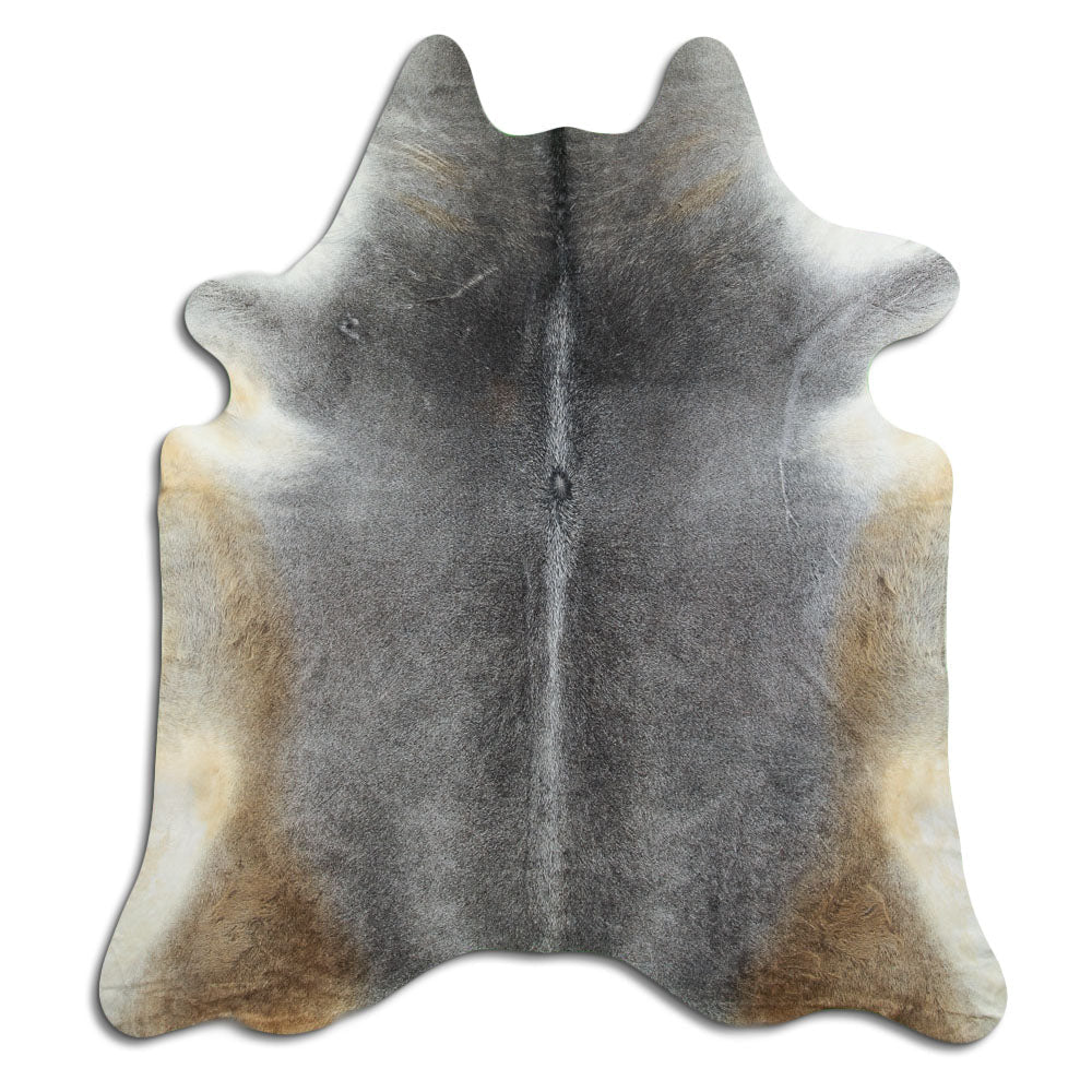 Grey cowhide rug XL
