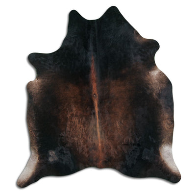 Brown cowhide rug L