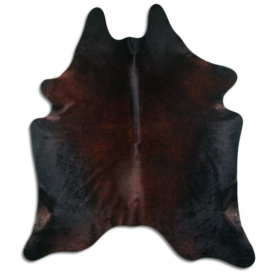Brown cowhide rug L