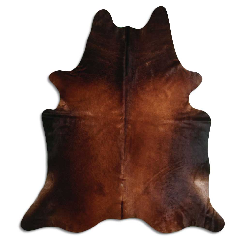 Brown cowhide rug XL