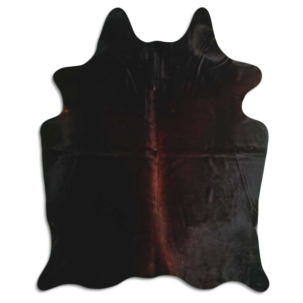 Brown cowhide rug L