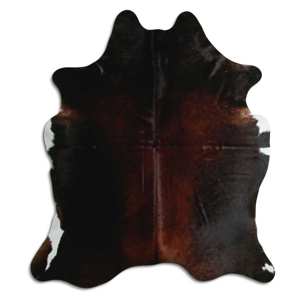 Tappeto in pelle di mucca marrone L